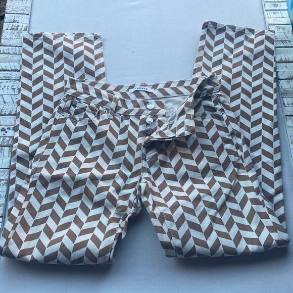 PacSun Brown Chevron Low Rise Straight Leg Jeans Size 23 - Picture 2 of 9